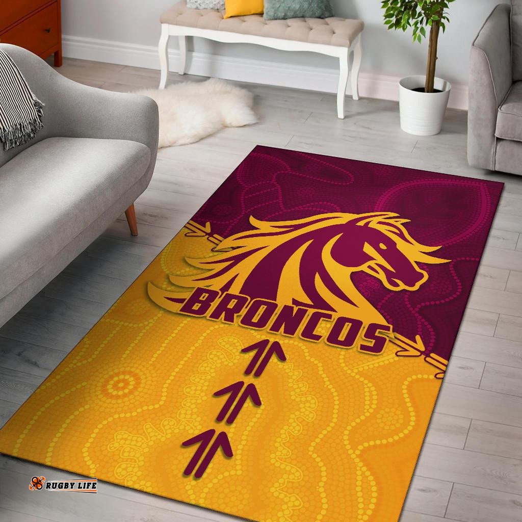 broncos area rug brisbane aboriginal tee aussie
