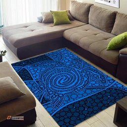 Turtle Area Rug Aboriginal Blue Style