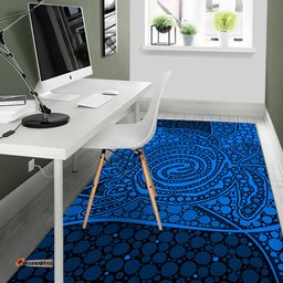 Turtle Area Rug Aboriginal Blue Style