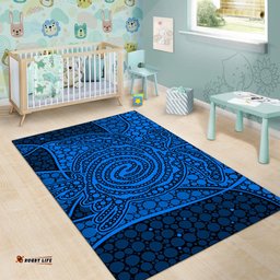 Turtle Area Rug Aboriginal Blue Style