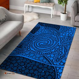 Turtle Area Rug Aboriginal Blue Style