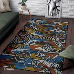 indigenous all stars area rug tee aussie