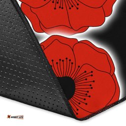 Panthers ANZAC Day Area Rug Simple Poppy