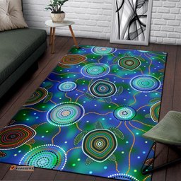 Aboriginal Area Rug Indigenous Turtle Dreaming