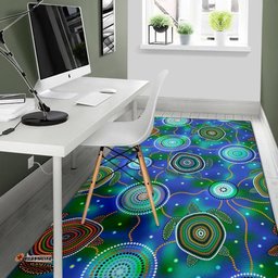 Aboriginal Area Rug Indigenous Turtle Dreaming