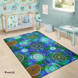 Aboriginal Area Rug Indigenous Turtle Dreaming