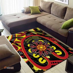 Australia Indigenous Children's Day Area Rug Strong In Culture Stronger Together Aboriginal Art