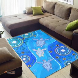 Aboriginal Art Turtle Area Rug Indigenous Simple Vibes