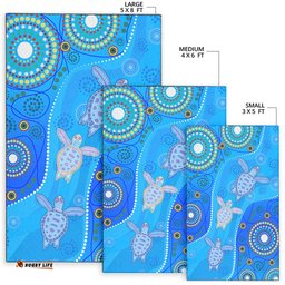 Aboriginal Art Turtle Area Rug Indigenous Simple Vibes