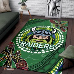 raiders area rug aboriginal tee aussie