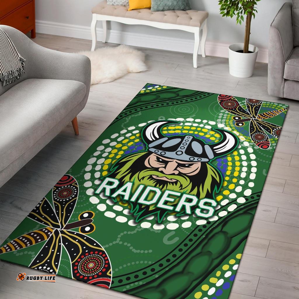 raiders area rug aboriginal tee aussie