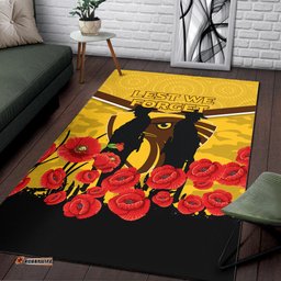 Hawks ANZAC Day Area Rug Indigenous Art