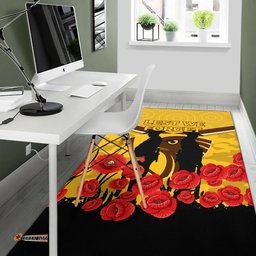 Hawks ANZAC Day Area Rug Indigenous Art