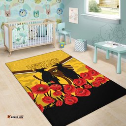 Hawks ANZAC Day Area Rug Indigenous Art