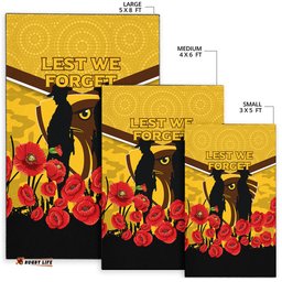 Hawks ANZAC Day Area Rug Indigenous Art