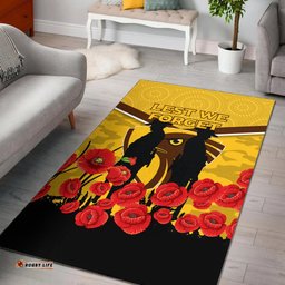 Hawks ANZAC Day Area Rug Indigenous Art