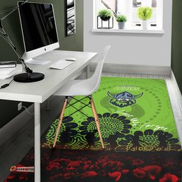 canberra raiders area rug aboriginal rugby anzac day poppy with soldiers nrl tee aussie