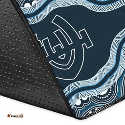 Custom Personalised Go Blues Area Rug Simple Indigenous