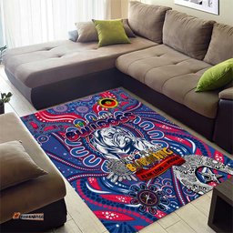 Western Bulldogs NAIDOC Week 2024 Area Rug Mascot Football