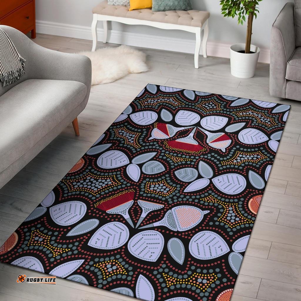 Area Rug Aboriginal Eucalyptus Seamless Pattern