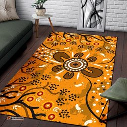 Area Rug Aboriginal Art In Spring Style