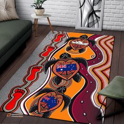 Area Rug Aboriginal Patterns Bag Turtle
