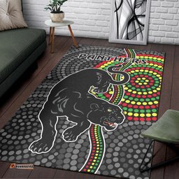 Panthers Area Rug Simple Wild Indigenous