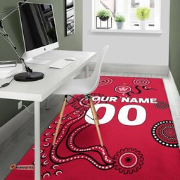 custom personalised western sydney wanderers area rug indigenous dot painting art tee aussie