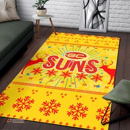 Gold Coast Suns Area Rug Christmas Ugly Style