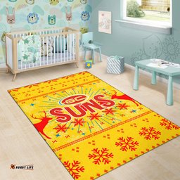 Gold Coast Suns Area Rug Christmas Ugly Style