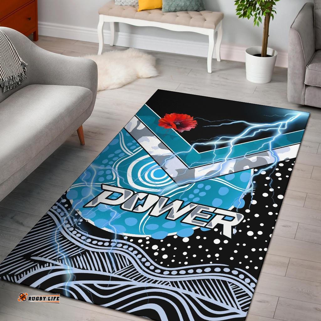 Power ANZAC Day Area Rug Port Adelaide Lighting