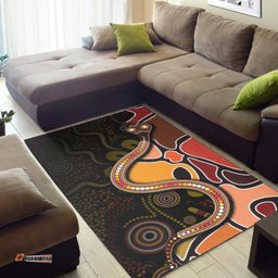 Area Rug Aboriginal Snake With Dot Painting