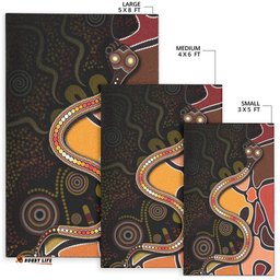 Area Rug Aboriginal Snake With Dot Painting