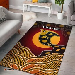 Personalised Area Rug Aboriginal Dot Patterns Fish
