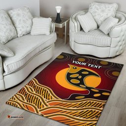 Personalised Area Rug Aboriginal Dot Patterns Fish