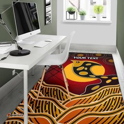 Personalised Area Rug Aboriginal Dot Patterns Fish