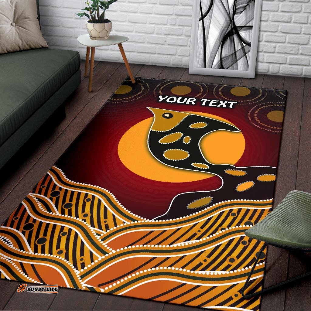 Personalised Area Rug Aboriginal Dot Patterns Fish