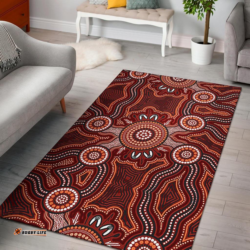 Area Rug Aboriginal Dot Art Painting Ver01