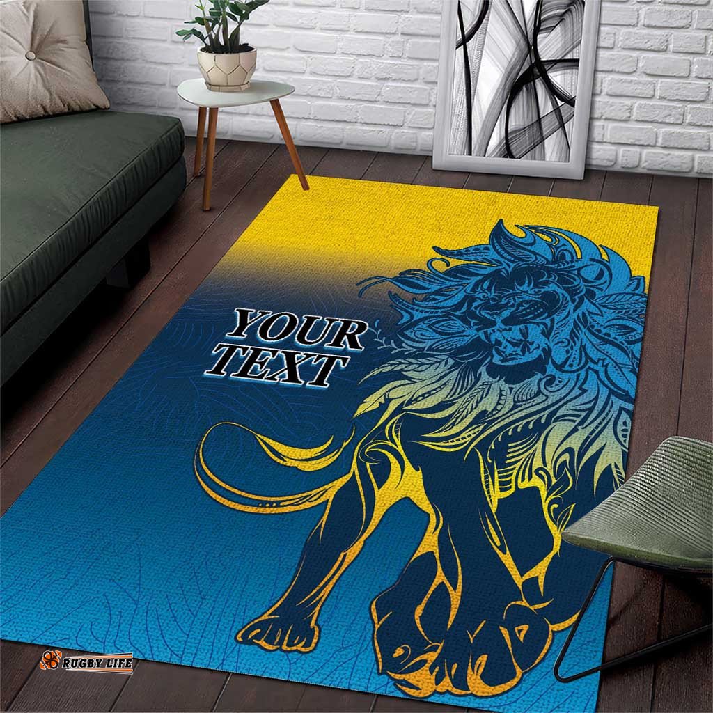 Custom Sri Lanka Cricket Area Rug With Simple Lions Version