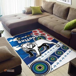 bulldogs anzac day area rug mix indigenous tee aussie