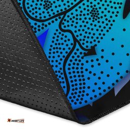 Aboriginal Area Rug Indigenous Frog Blue