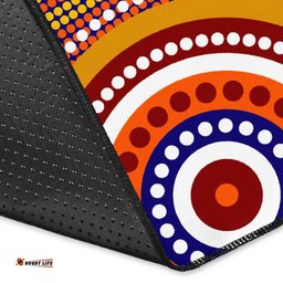 Australia Aboriginal Inspired Area Rug - Australian Map Dot Painting