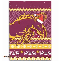 Brisbane Broncos Area Rug - Australia Ugly Xmas With Aboriginal Patterns For Die Hard Fans