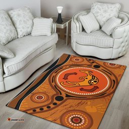 Aboriginal Area Rug Indigenous Kangaroo Circle Dot Painting