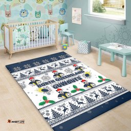 North Queensland Cowboys Christmas Area Rug - North Queensland Cowboys Special Ugly Christmas Area Rug