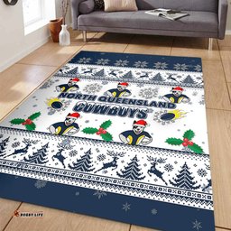 North Queensland Cowboys Christmas Area Rug - North Queensland Cowboys Special Ugly Christmas Area Rug
