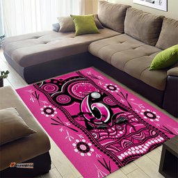 Sydney Sixers Cricket Area Rug Happy Australia Day Aboriginal Art