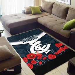 Blues ANZAC Day Area Rug Indigenous Art