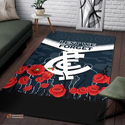 Blues ANZAC Day Area Rug Indigenous Art
