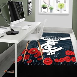 Blues ANZAC Day Area Rug Indigenous Art